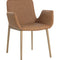 Modern European furniture - Leather Look Scooped Dining Armchair - www.oroa.com