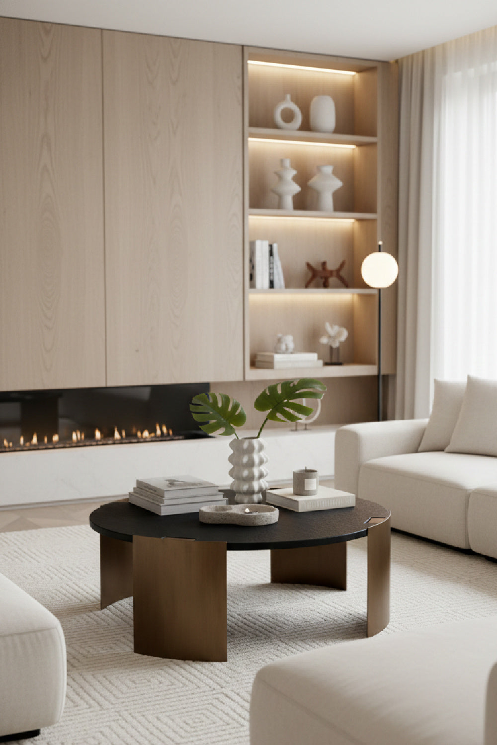 Round Concrete Indoor/Outdoor Coffee Table | Splendido Gallus | Oroa.com