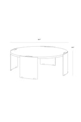 Modern European furniture - Round Concrete Indoor/Outdoor Coffee Table - www.oroa.com