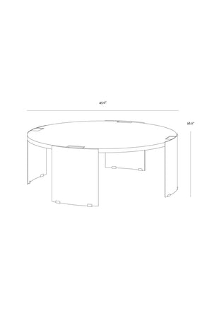 Round Concrete Indoor/Outdoor Coffee Table | Splendido Gallus | Oroa.com