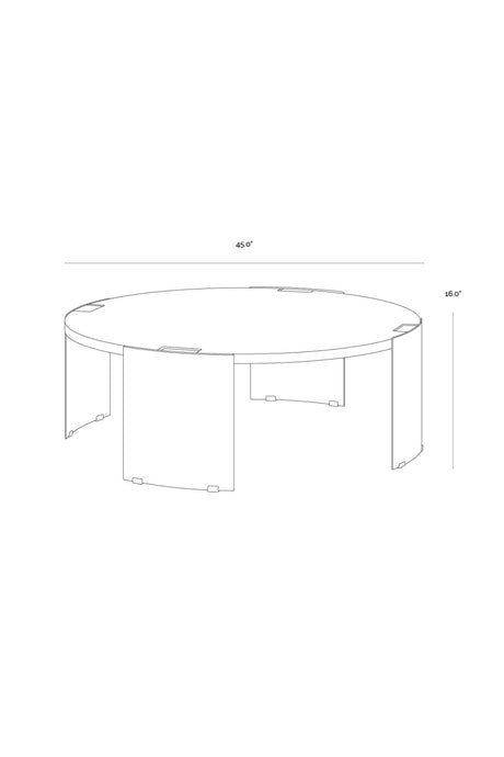 Modern European furniture - Round Concrete Indoor/Outdoor Coffee Table - www.oroa.com