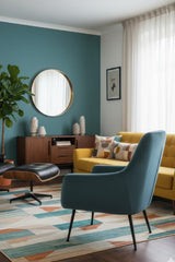 Modern European furniture - Blue Fabric Lounge Chair - www.oroa.com
