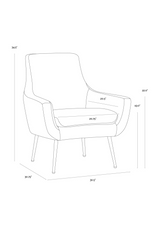 Modern European furniture - Blue Fabric Lounge Chair - www.oroa.com
