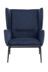 Modern European furniture - Blue Wingback Lounge Chair - www.oroa.com