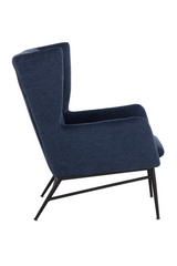 Modern European furniture - Blue Wingback Lounge Chair - www.oroa.com