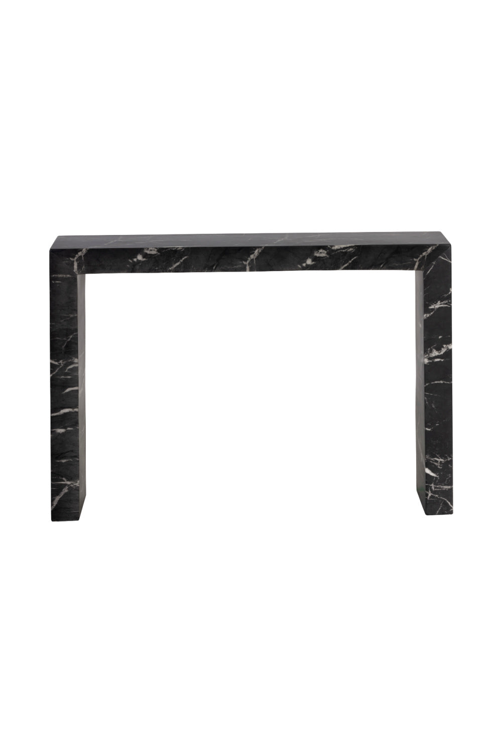 Modern European furniture - Black Marble-Look Indoor/Outdoor Console Table - www.oroa.com