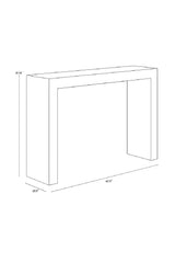 Modern European furniture - Black Marble-Look Indoor/Outdoor Console Table - www.oroa.com