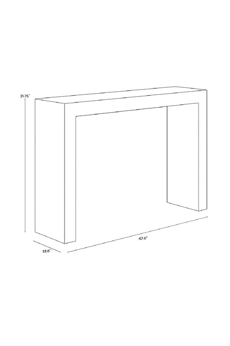 Modern European furniture - Black Marble-Look Indoor/Outdoor Console Table - www.oroa.com