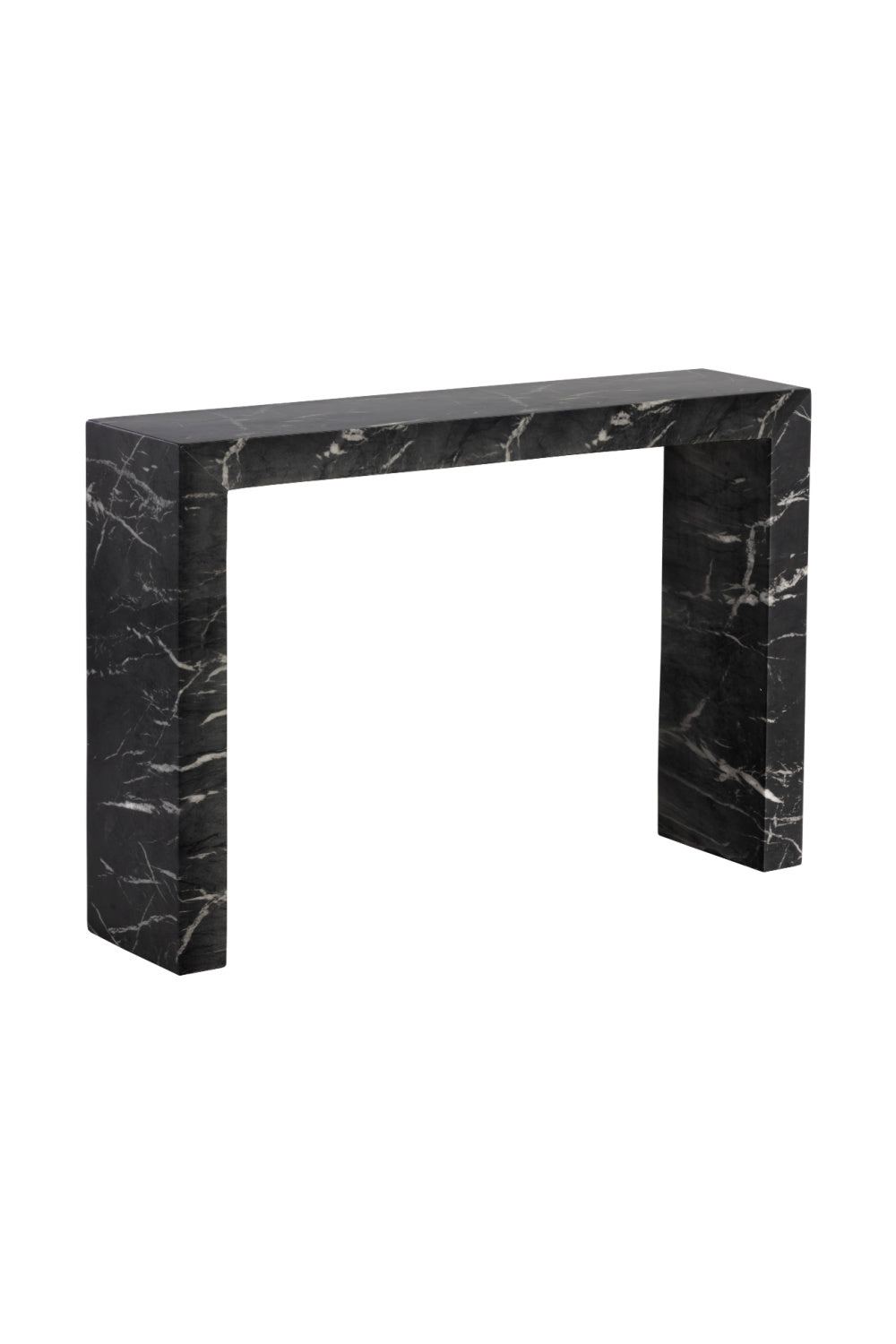 Modern European furniture - Black Marble-Look Indoor/Outdoor Console Table - www.oroa.com