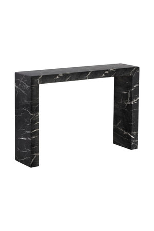 Modern European furniture - Black Marble-Look Indoor/Outdoor Console Table - www.oroa.com