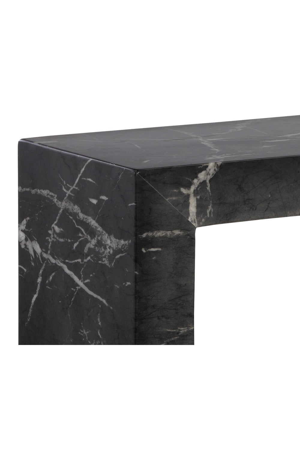 Modern European furniture - Black Marble-Look Indoor/Outdoor Console Table - www.oroa.com