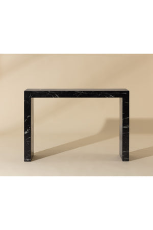 Modern European furniture - Black Marble-Look Indoor/Outdoor Console Table - www.oroa.com