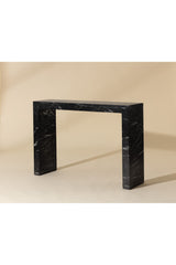 Modern European furniture - Black Marble-Look Indoor/Outdoor Console Table - www.oroa.com