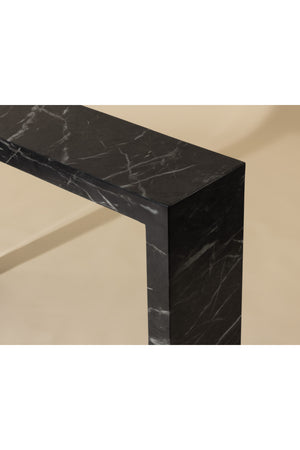 Modern European furniture - Black Marble-Look Indoor/Outdoor Console Table - www.oroa.com