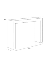 Modern European furniture - Black Minimalist Indoor/Outdoor Console Table - www.oroa.com