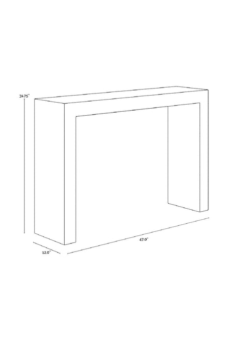 Modern European furniture - Black Minimalist Indoor/Outdoor Console Table - www.oroa.com
