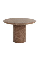Modern European furniture - Round Indoor/Outdoor Marble Effect Dining Table - www.oroa.com