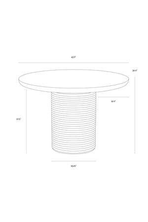 Modern European furniture - Round Indoor/Outdoor Marble Effect Dining Table - www.oroa.com