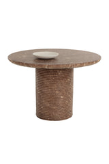 Modern European furniture - Round Indoor/Outdoor Marble Effect Dining Table - www.oroa.com