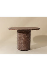 Modern European furniture - Round Indoor/Outdoor Marble Effect Dining Table - www.oroa.com