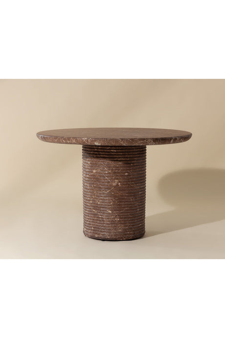 Modern European furniture - Round Indoor/Outdoor Marble Effect Dining Table - www.oroa.com