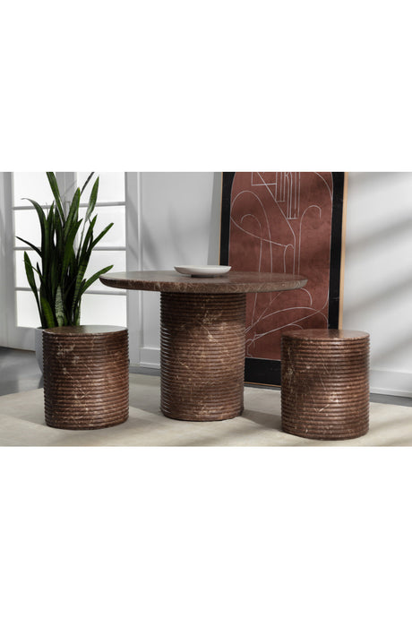 Modern European furniture - Round Indoor/Outdoor Marble Effect Dining Table - www.oroa.com