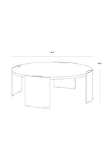 Modern European furniture - Round Concrete Indoor/Outdoor Coffee Table - www.oroa.com