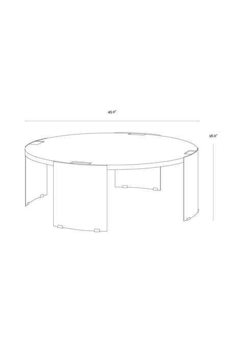 Modern European furniture - Round Concrete Indoor/Outdoor Coffee Table - www.oroa.com
