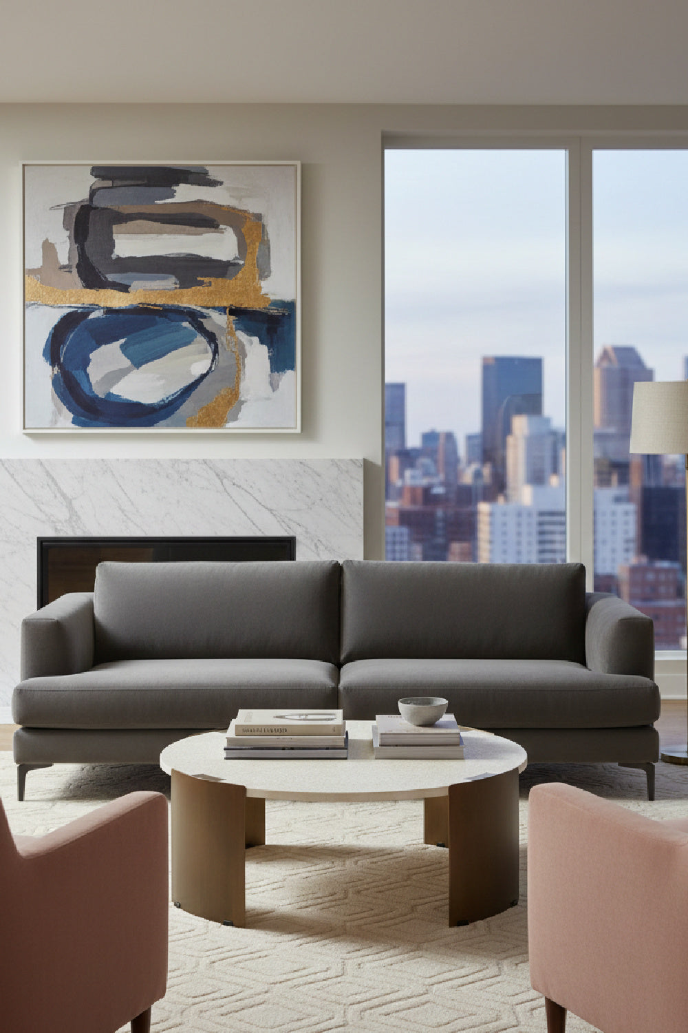 Round Concrete Indoor/Outdoor Coffee Table | Splendido Gallus | Oroa.com