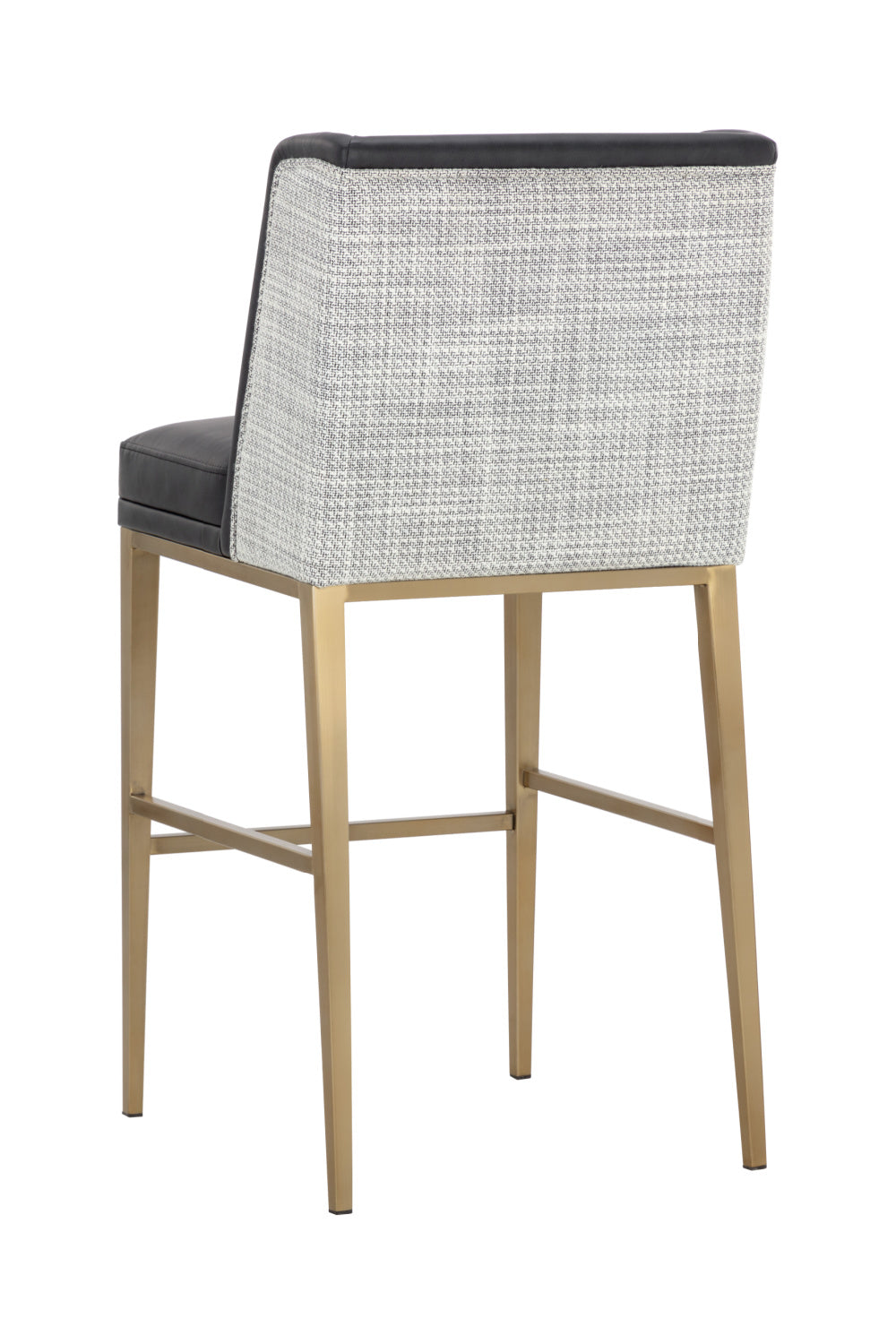 Black Bonded Leather Bar Stool | Splendido Joplin | Oroa.com