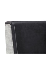 Modern European furniture - Black Bonded Leather Bar Stool - www.oroa.com