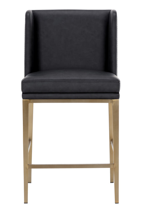 Black Leather Counter Stool | Splendido Joplin | Oroa.com