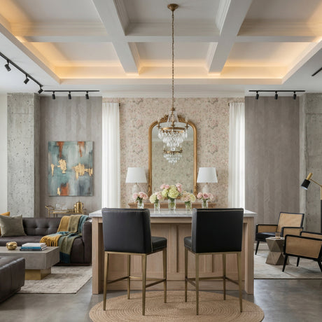   Black Leather Counter Stool | Oroa.com