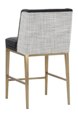 Modern European furniture - Black Leather Counter Stool - www.oroa.com