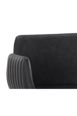 Modern European furniture - Leather-Look Channeled Arm Counter Stool - www.oroa.com