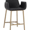 Modern European furniture - Leather-Look Channeled Arm Counter Stool - www.oroa.com
