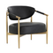 Modern European furniture - Gold-Framed Leather Lounge Chair - www.oroa.com