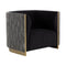 Modern European furniture - Gold Inlay Curved Lounge Chair - www.oroa.com