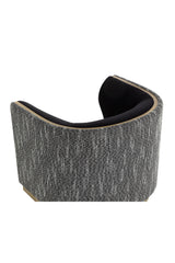 Modern European furniture - Gold Inlay Curved Lounge Chair - www.oroa.com
