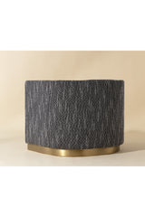 Modern European furniture - Gold Inlay Curved Lounge Chair - www.oroa.com