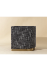 Modern European furniture - Gold Inlay Curved Lounge Chair - www.oroa.com