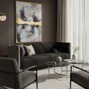 Modern European furniture - Gold Inlay Curved Sofa - www.oroa.com