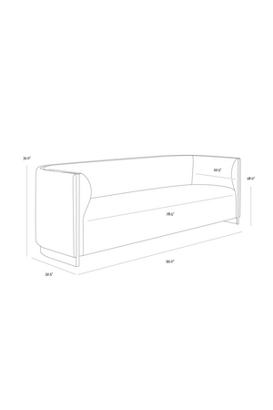 Gold Inlay Curved Sofa | Splendido Larron | Oroa.com