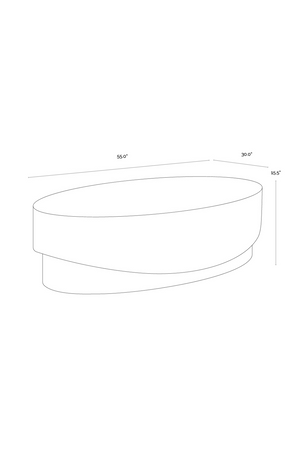 Gray Concrete Indoor/Outdoor Coffee Table | Splendido Leda | Oroa.com