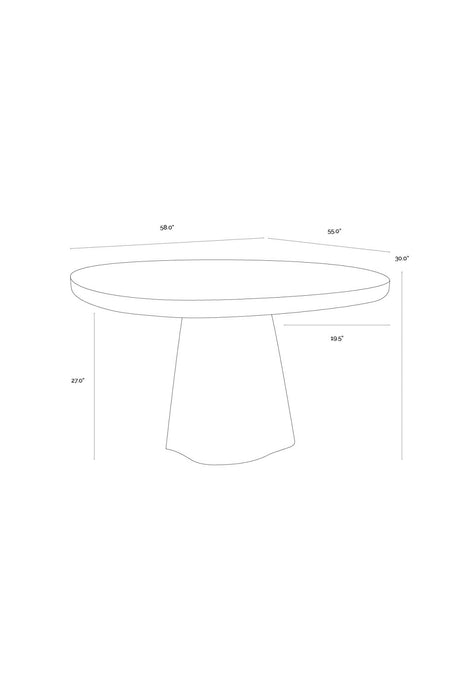 Modern European furniture - Sculptural Indoor/Outdoor Concrete Dining Table - www.oroa.com