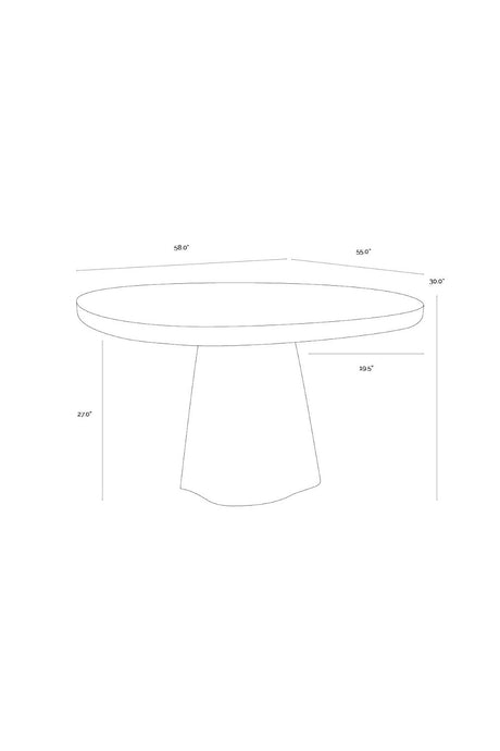 Modern European furniture - Sculptural Indoor/Outdoor Concrete Dining Table - www.oroa.com