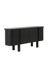 Modern European furniture - Black Oak 4-Door Sideboard - www.oroa.com