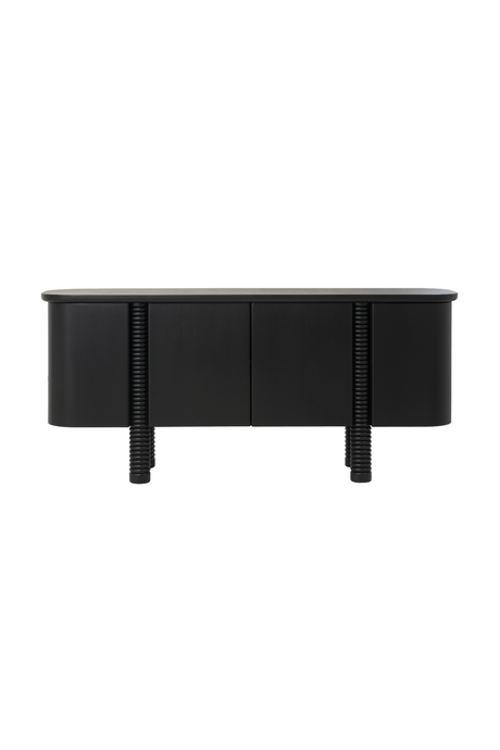 Modern European furniture - Black Oak 4-Door Sideboard - www.oroa.com