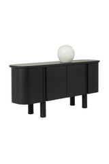 Modern European furniture - Black Oak 4-Door Sideboard - www.oroa.com