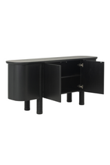 Modern European furniture - Black Oak 4-Door Sideboard - www.oroa.com
